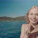 Nice Blonde Woman Having Fun on a Cruise Ship - VideoHive Item for Sale
