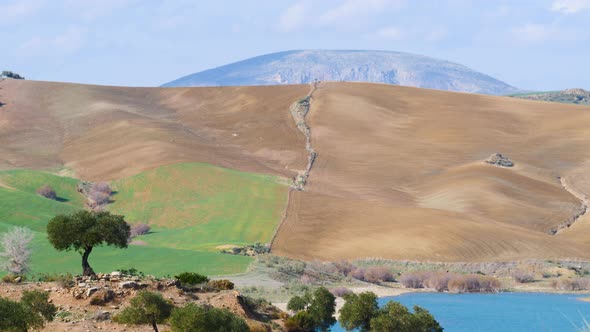 Spanish Landscape, Lake near Ardales, Andalusia alt
