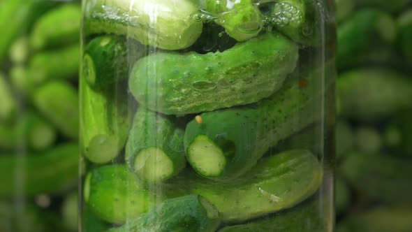 Glass Jar of Cucumber