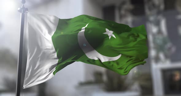 Pakistan national flag. Pakistan country waving flag alt