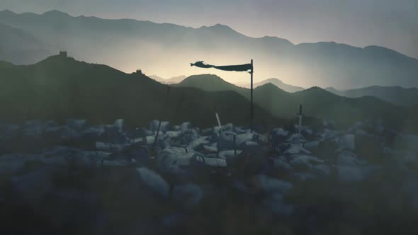 Battlefield With Dead Soldiers In Medieval Times alt