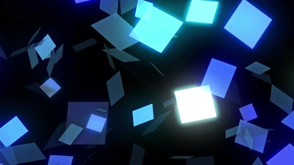 Abstract 3D background rendering of geometric pyramid shapes. Computer generated loop animation