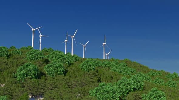wind turbine generating clean renewable energy. alternative energy sources alt