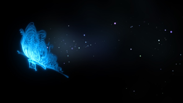 Butterfly 02 Particles Blue alt