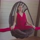 Cute Sporty Fit Woman Doing Splits in Swing Chair - VideoHive Item for Sale