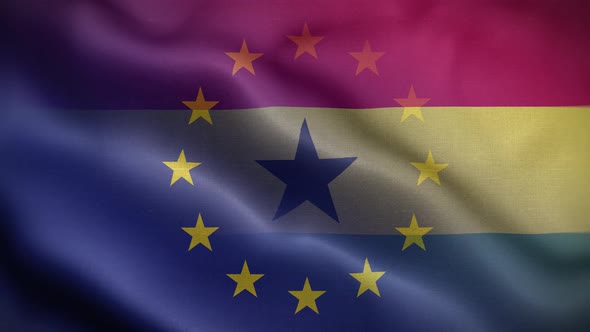 EU Ghana Flag Loop Background 4K