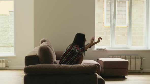 Modern Girl Dancing at Home