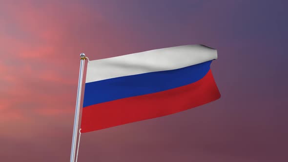 Flag Of Russia Waving alt