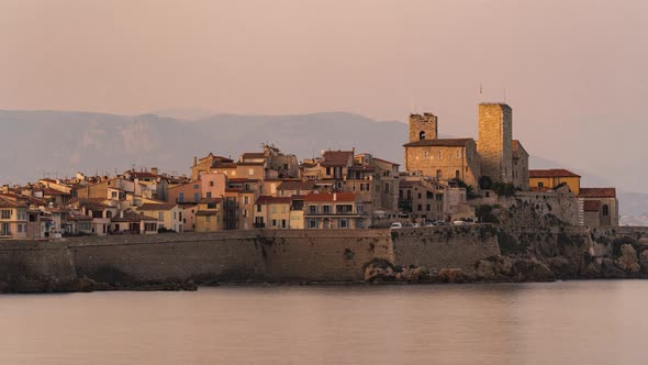 Antibes France Timelapse  The City of Antibes From Day to Night
