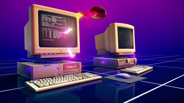 90s Retro Workplace Hd, Motion Graphics | VideoHive