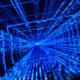 4K Cyberspace Concept of a Server Hallway Filled with Data Technology - VideoHive Item for Sale