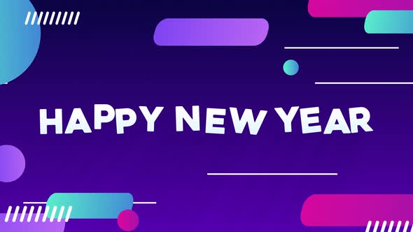 Happy New Year Colorful Background