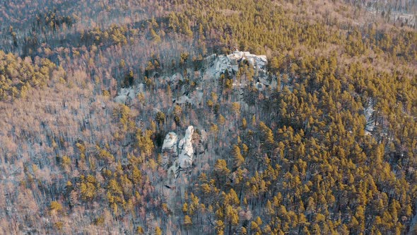 The national park Krasnoyarskie Stolby The Krasnoyarsk Pillars Winter Mountains Forest Cliffs alt
