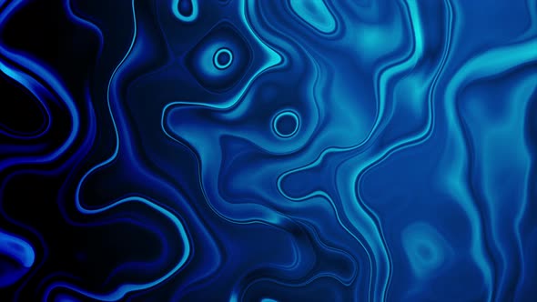 Dark Blue Flowing Liquid Waves