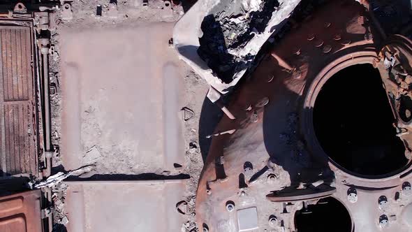 Vertical Video of a Wartorn Building in Ukraine Makariv alt