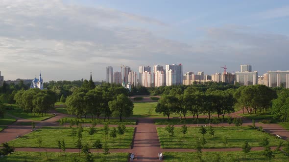 Saint Petersburg Russia Morning City Aerial 105 alt