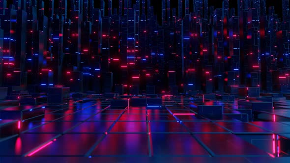 Neon City 10 by 3D Background  VideoHive