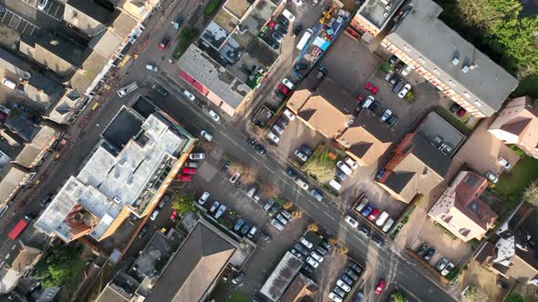 Bird's Eye View of a Typical Town in the UK alt