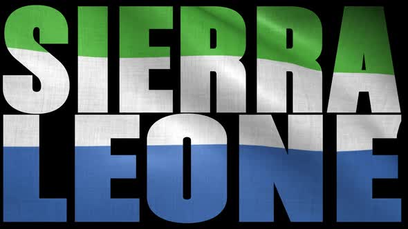 Sierra Leone Flag Into Country Name alt