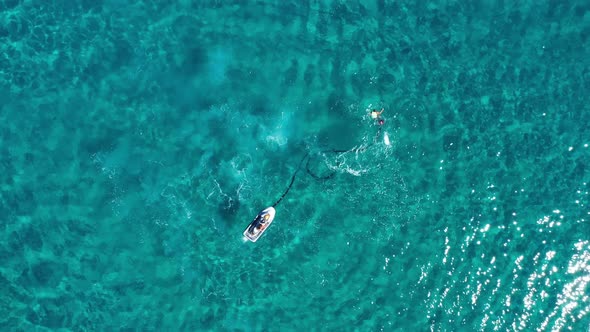 Fly Boarding and Sea Riding in a Sunny Summer Day, Zakynthos, Greece