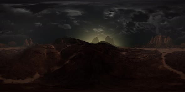 VR 360 Rocky Desert Landscape alt