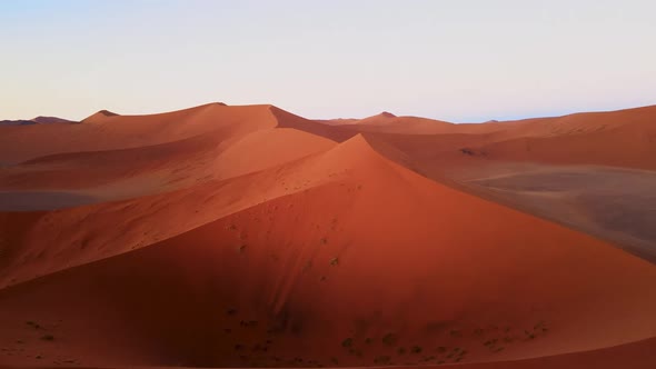 Descending Drone Shot of Dunes in African Desert alt