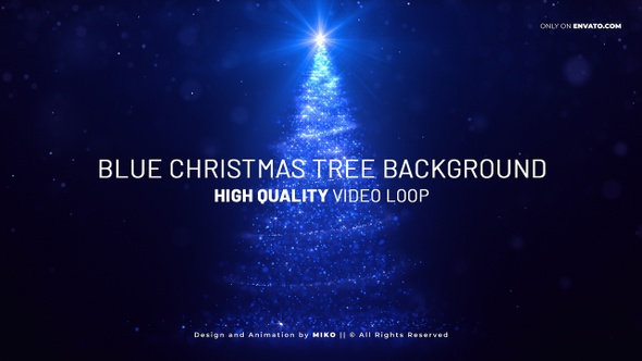 Blue Christmas Tree Background