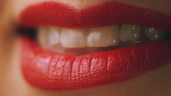 Sensual Red Womans Lips