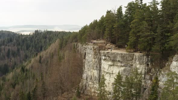 A view of the Tomasovsky vyhlad recreational zone in the Slovak Paradise National Park in Slovakia alt