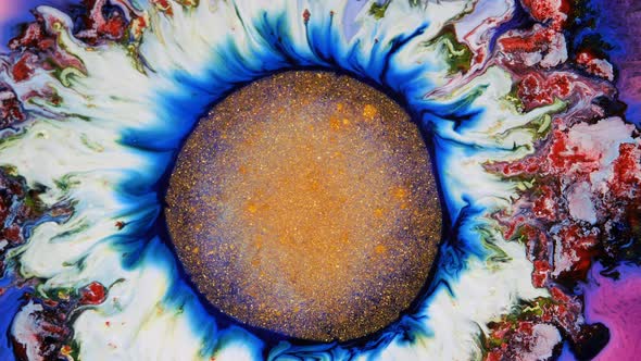 Abstract Grunge Color Ink Paint Spread Explosion Narrowing Space Explosion Background alt