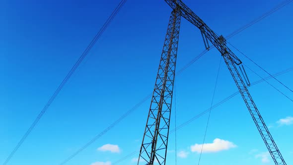 High Voltage Electric Tower With Insulators