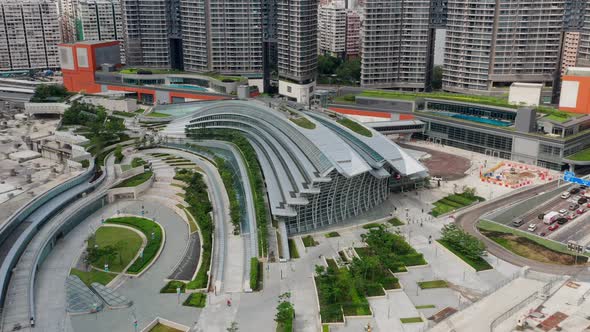 Top view of Hong Kong city alt