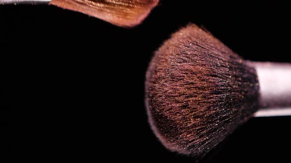 Colour Paint Concept, Make Up Brush with Powder Slow Motion alt