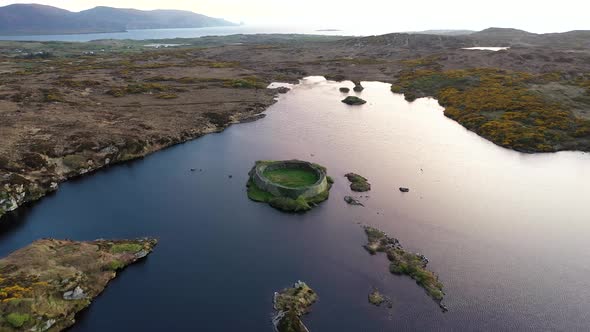 Aerial View of Doon Fort By Portnoo  County Donegal  Ireland alt