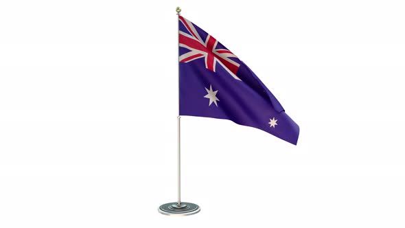 Australia_Office Small Flag Pole  Include Alpha Channel