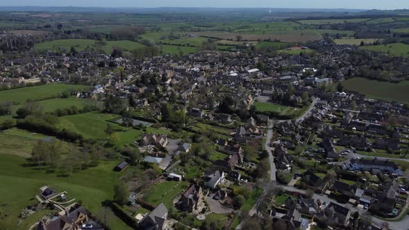 Chipping Campden Cotswold Village Aerial Spring Landscape