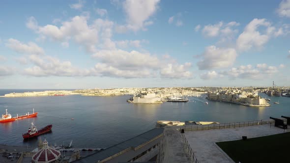 Three Cities as seen from Valletta, Malta Island alt