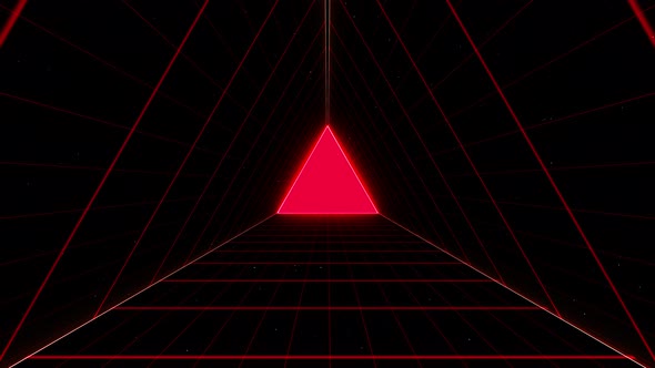 Motion Wave VJ Retro Style 80s Grid Triangles