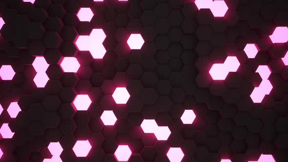 Hexagons Glowing Background 01 alt