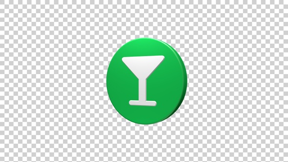 Cocktail Glass Icon Rotating alt