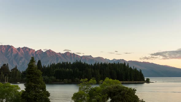 Time Lapse - Queenstown, Lake Wakapitu and Mountain Scenery in New Zealand alt