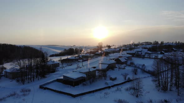 4 Russian Village On A Winter Morning