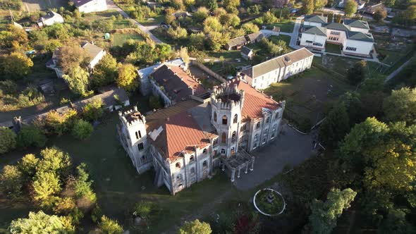 Aerial View of the GrokholskyTereshchenko Palace at Sunset