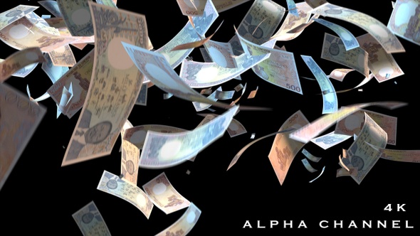 Falling Cook Islands Money Banknotes alt