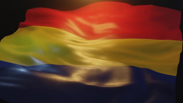 Romania Flag Low Angle View