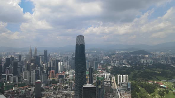 View of Kuala Lumpur City Centre and one of the landmarks in Kuala Lumpur