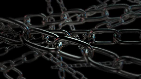 Darknet blockchain network. Horror chain animation with grunge effects. Multiple chains background alt