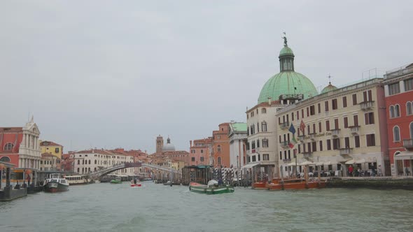 Ponte Degli Scalzi Bridge And San Simeon Piccolo Basilica Church in Venice alt