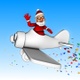 Santa 3D Character - Flight on Airplane - VideoHive Item for Sale