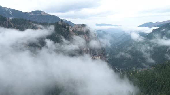 Flying Over the Sumela Monastery alt